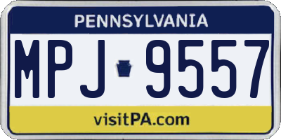 PA license plate MPJ9557
