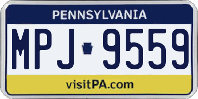 PA license plate MPJ9559