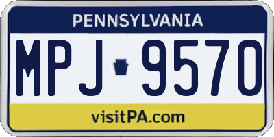 PA license plate MPJ9570