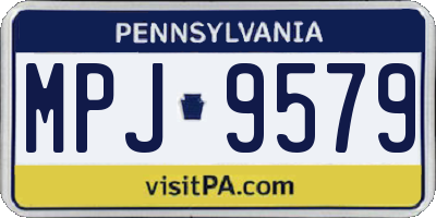 PA license plate MPJ9579