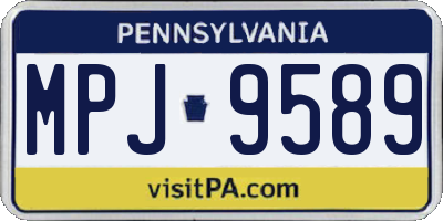 PA license plate MPJ9589