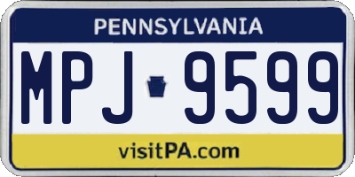 PA license plate MPJ9599