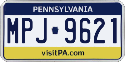PA license plate MPJ9621