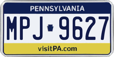 PA license plate MPJ9627