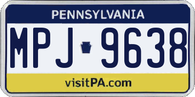 PA license plate MPJ9638