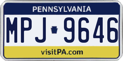 PA license plate MPJ9646