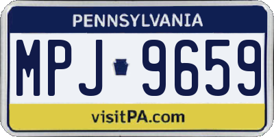 PA license plate MPJ9659