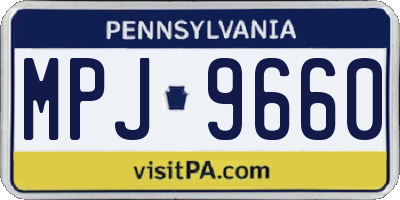 PA license plate MPJ9660