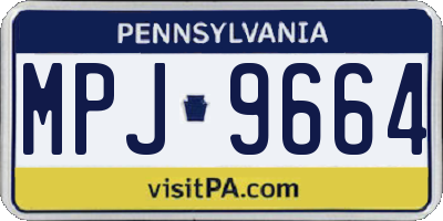 PA license plate MPJ9664