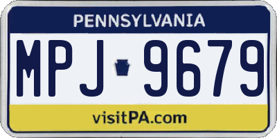 PA license plate MPJ9679