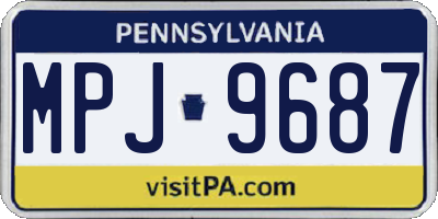 PA license plate MPJ9687