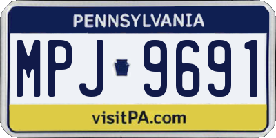 PA license plate MPJ9691
