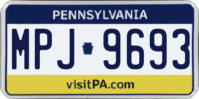 PA license plate MPJ9693