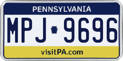 PA license plate MPJ9696