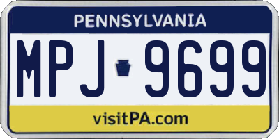 PA license plate MPJ9699