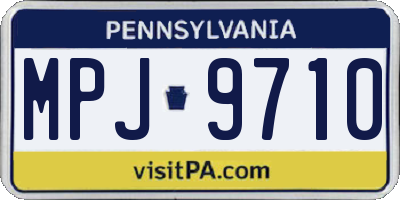 PA license plate MPJ9710