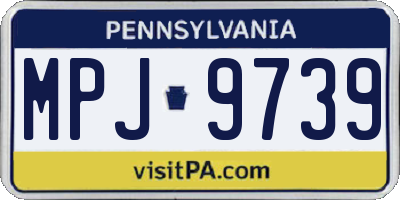 PA license plate MPJ9739