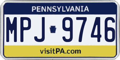 PA license plate MPJ9746