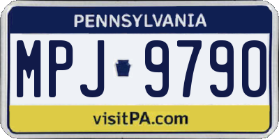 PA license plate MPJ9790