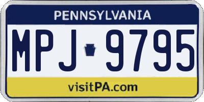 PA license plate MPJ9795