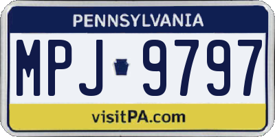 PA license plate MPJ9797