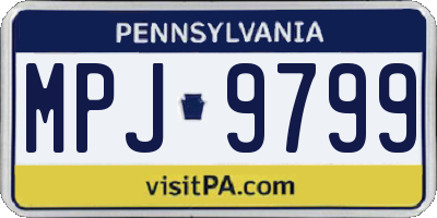 PA license plate MPJ9799