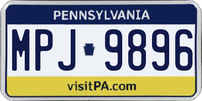 PA license plate MPJ9896