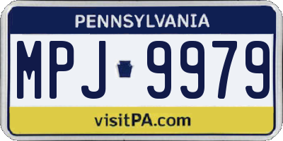 PA license plate MPJ9979