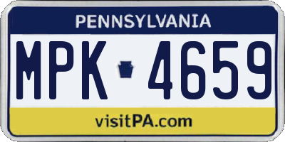 PA license plate MPK4659
