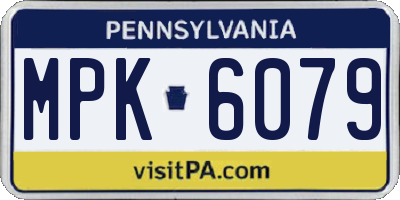 PA license plate MPK6079