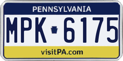 PA license plate MPK6175