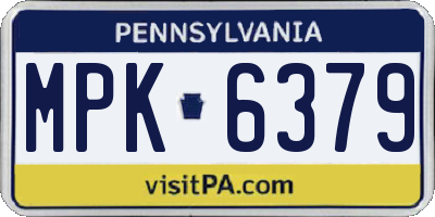 PA license plate MPK6379
