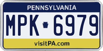 PA license plate MPK6979