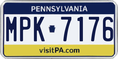 PA license plate MPK7176