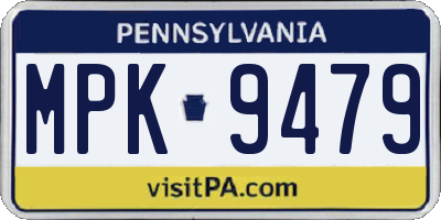 PA license plate MPK9479