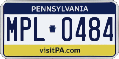 PA license plate MPL0484