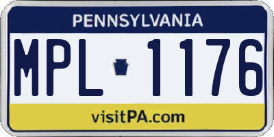 PA license plate MPL1176