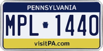 PA license plate MPL1440