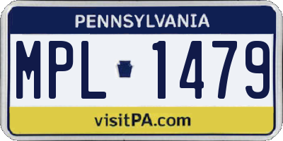 PA license plate MPL1479