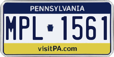 PA license plate MPL1561