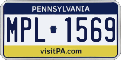 PA license plate MPL1569