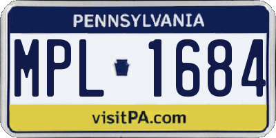 PA license plate MPL1684
