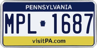 PA license plate MPL1687