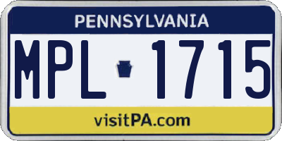 PA license plate MPL1715
