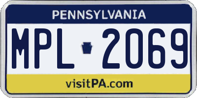 PA license plate MPL2069