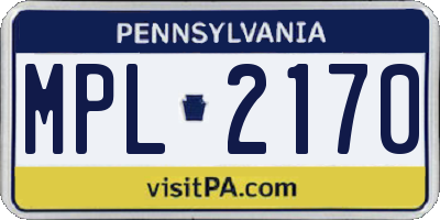PA license plate MPL2170