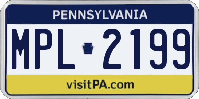 PA license plate MPL2199
