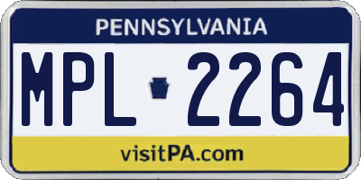 PA license plate MPL2264