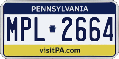 PA license plate MPL2664