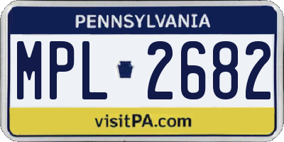 PA license plate MPL2682